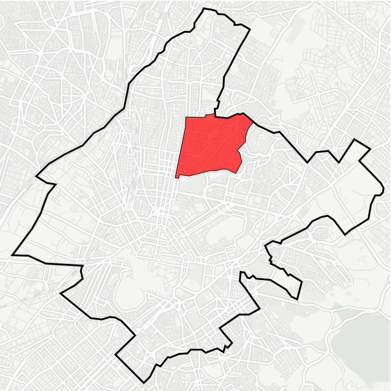 地图kypseli雅典