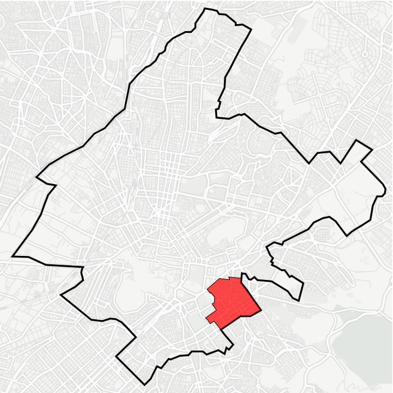 地图pagrati雅典