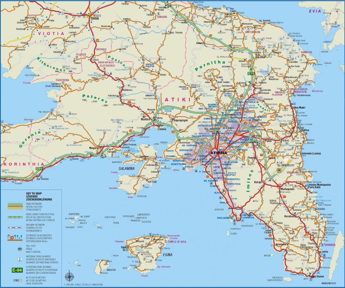 地图。希腊