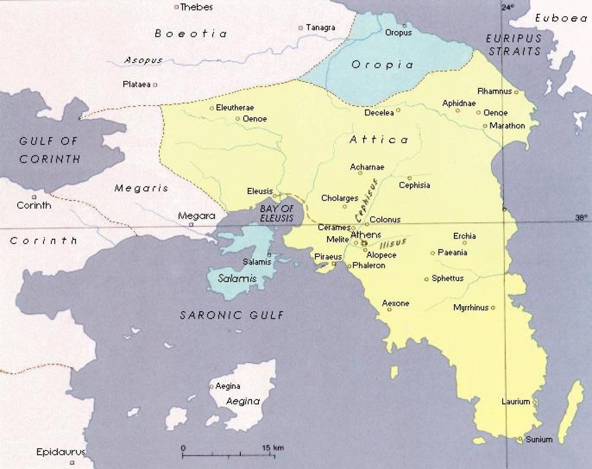 阿提卡雅典地图