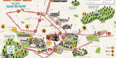 雅典跳上跳下巴士地图