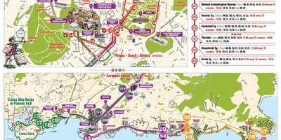 雅典跳上跳下巴士路线图