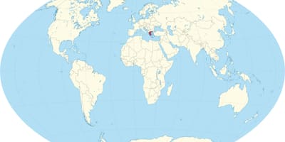 希腊雅典上的世界地图