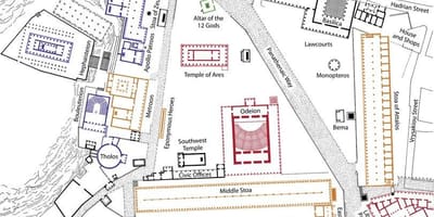 地图雅典的agora