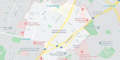 地图ambelokipi雅典 