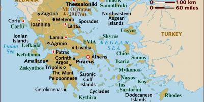 资本希腊的地图