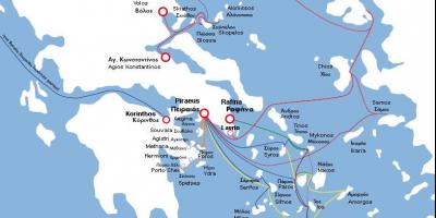 地图雅典船