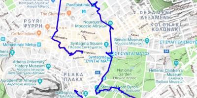 希腊雅典步行游览地图